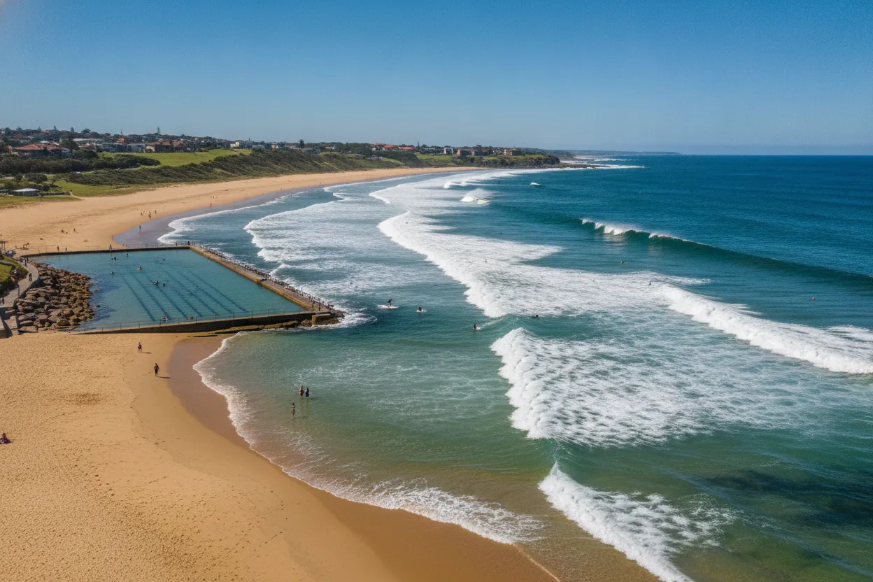 Surfing at Merewether